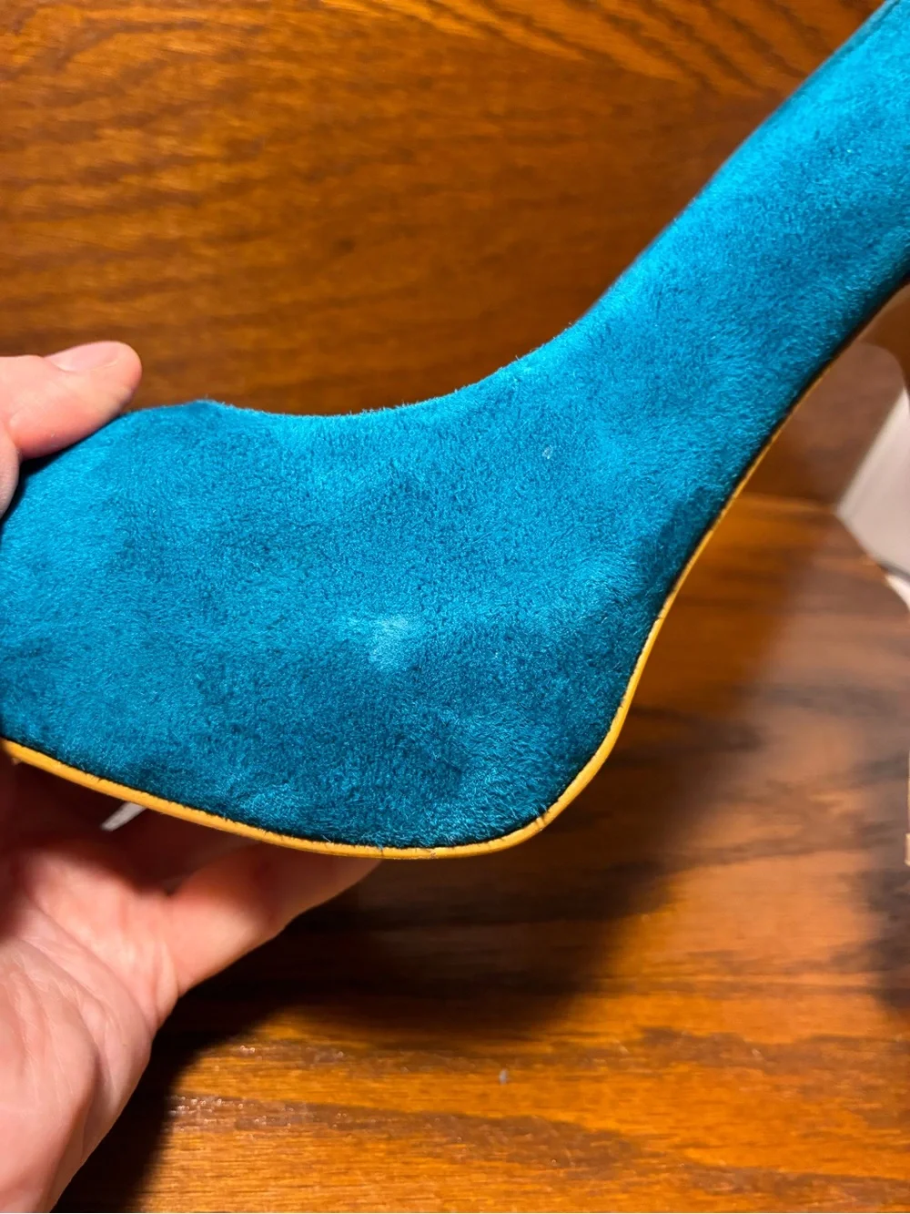 ALDO Teal Suede Platform Stiletto Heels Leather Size EU 40 US 9